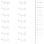 Subtracting Fractions With Regrouping Worksheet With Answer Key