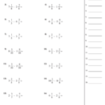 Subtracting Fractions With Regrouping Worksheet With Answer Key