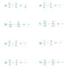 Subtracting Fractions With The Same Denominator Maths With Mum