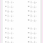 Subtracting Fractions With Unlike Denominators Regrouping Worksheet