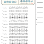 Subtracting Mixed Fractions Visual Worksheet With Answer Key Printable