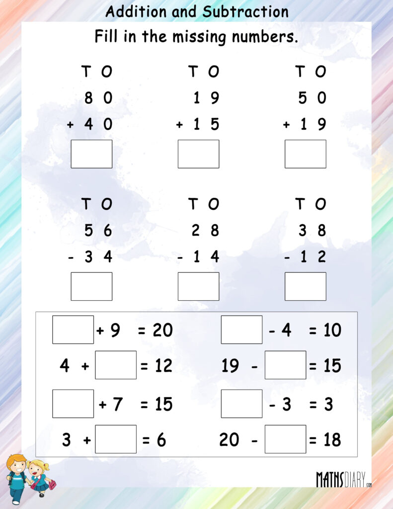 Subtraction Grade 1 Math Worksheets