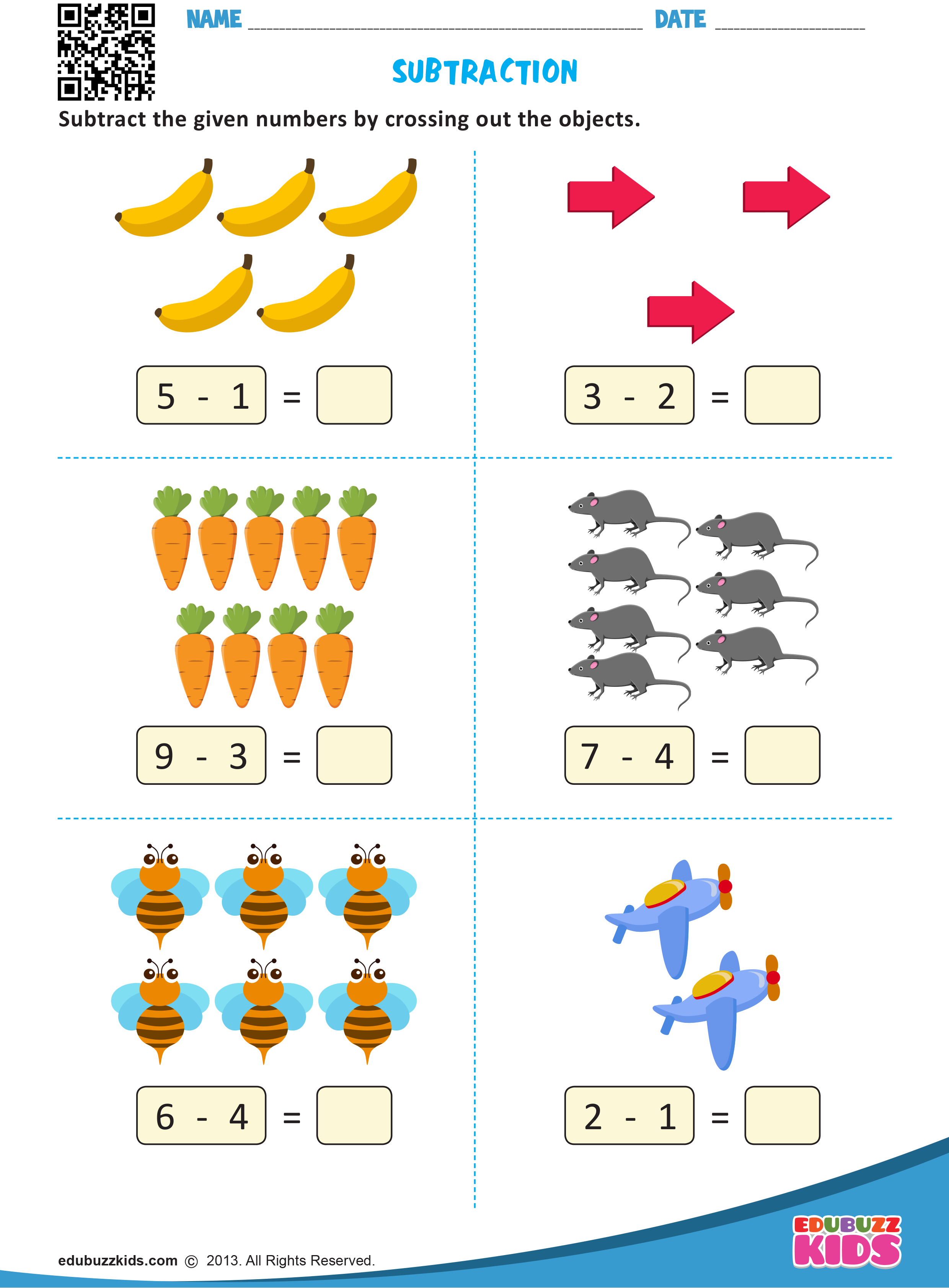 SUBTRACTION Math Activities Preschool Kids Math Worksheets Math 