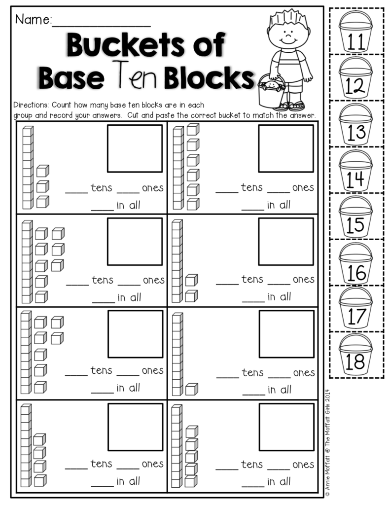 Summer Packet NO PREP Review Kindergarten Tens And Ones Math