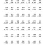 The Adding And Subtracting Three Digit Numbers A Math Worksheet