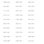 The All Operations With Integers Range 12 To 12 With All Integers In