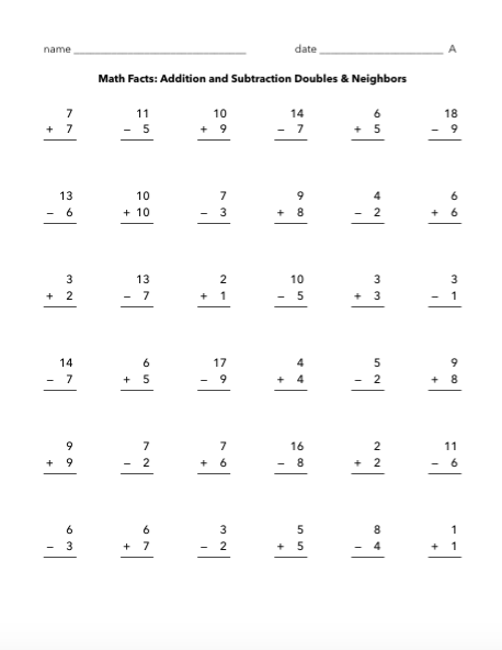 The Buzzy Teacher Addition And Subtraction Math Facts