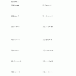 Two step Equations Addition And Subtraction Worksheet Pdf Subtraction