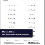 Updated Learning Adding And Subtracting Numbers With Exponents