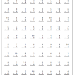 0 10 Subtraction Drills Worksheets