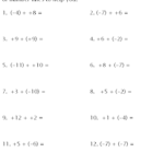 16 Best Images Of Adding Integers Worksheets 7th Grade With Answer Key