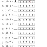 1st Grade Math Worksheets Subtraction