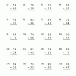 2 Digit Subtraction With Regrouping Worksheets