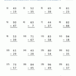 2 Digit Subtraction With Regrouping Worksheets Double Digit Adding