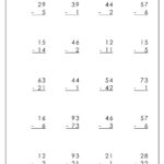 20 Double Digit Subtraction With Regrouping Worksheets Coo Worksheets