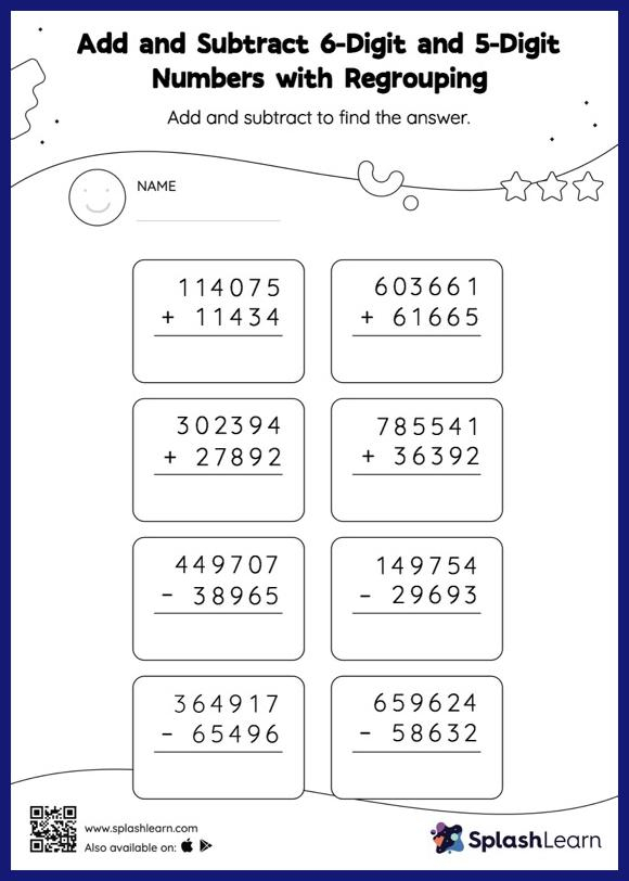 21 6 Digit Subtraction With Regrouping Worksheets Pdf BernadetteSeb