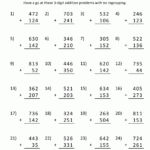 2Nd Grade Math 3 Digit Addition And Subtraction Worksheets Julia