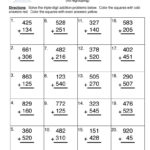 2nd Grade Math Worksheets 3 Digit Addition Without Regrouping Rock It