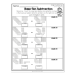 2nd Grade Math Worksheets 3 Digit Subtraction Without Regrouping