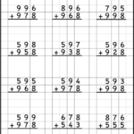 3 Digit Addition With Regrouping Carrying 6 Worksheets Addition