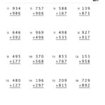 3 Digit Addition Worksheet With Regrouping Set 1 Homeschool Books