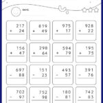 3 Digit Plus Minus 3 Digit Addition And Subtraction With Some