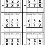 3 Digit Subtraction With Borrowing Worksheet