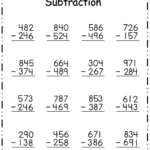3 Digit Subtraction With Regrouping Worksheets 99Worksheets