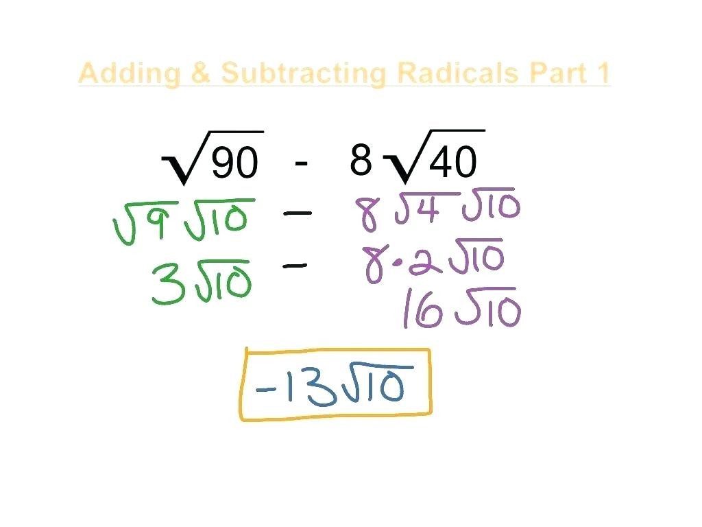 30 Adding And Subtracting Radicals Worksheet Education Template