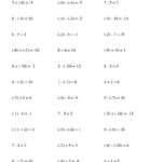 30 Subtracting Integers Worksheet Pdf Education Template