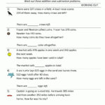 3rd Grade Addition And Subtraction Word Problems