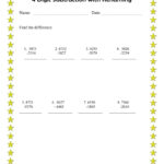 4 Digit Subtraction With Renaming Worksheet