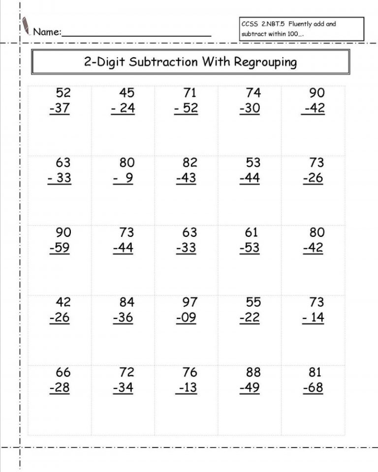 4 Free Math Worksheets Second Grade 2 Addition Add 3 Digit 4 Digit 