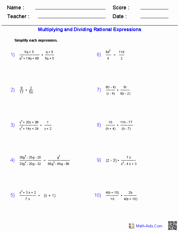 50 Operations With Rational Numbers Worksheet Chessmuseum Template 