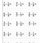 Add And Subtract Fractions With Like Denominators Third Grade Math