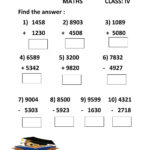 Adding And Subtracting 4 Digit Numbers Worksheet