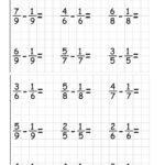 Adding And Subtracting Fractions With Like Denominators Worksheet