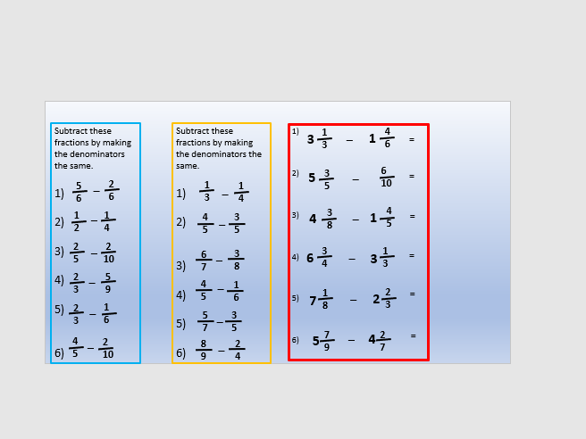 Adding And Subtracting Fractions Year 6 Four Lessons Teaching Resources