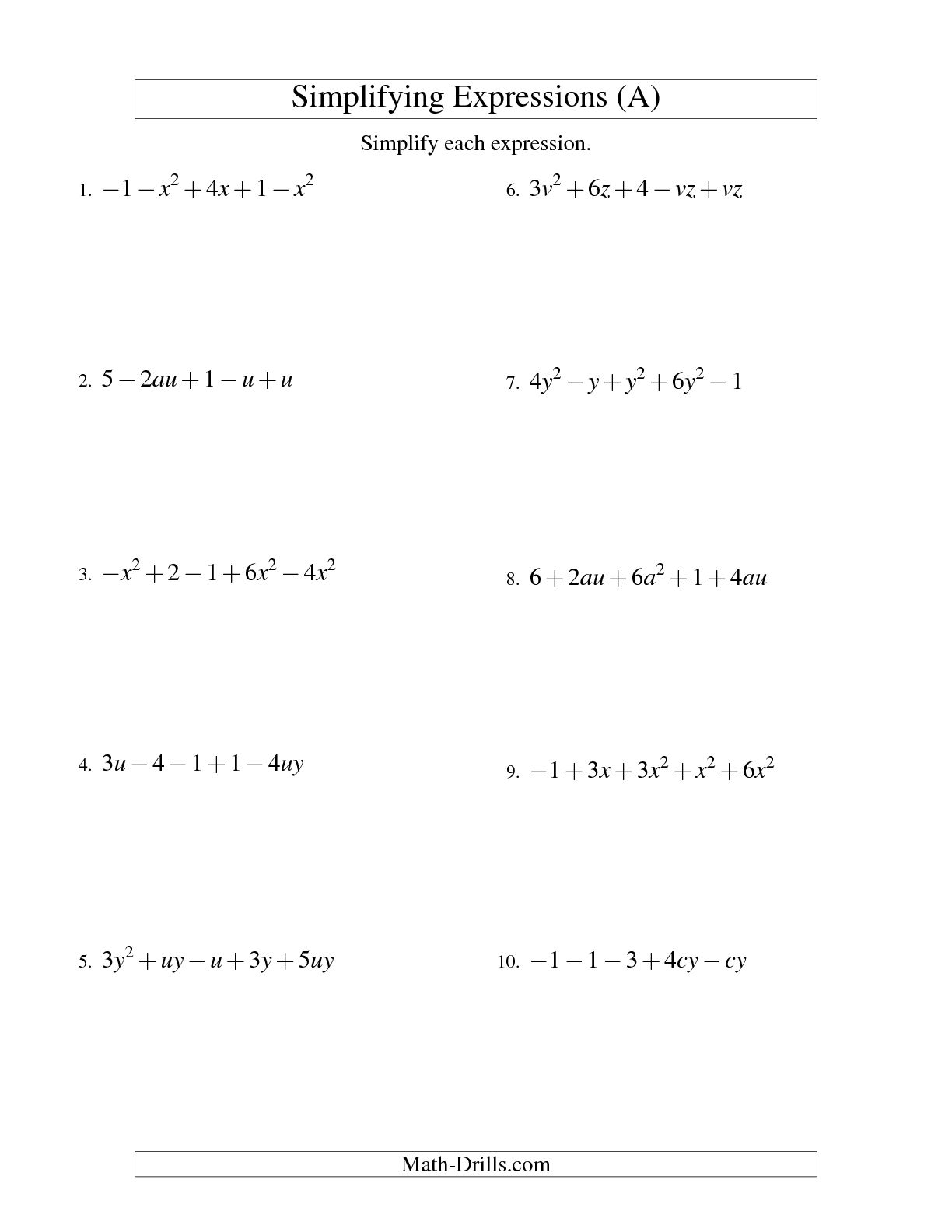 Adding And Subtracting Functions Worksheets Worksheets Key