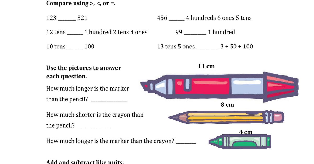 Adding And Subtracting Lengths Year 3 Worksheets Mona Conley s Addition Worksheets