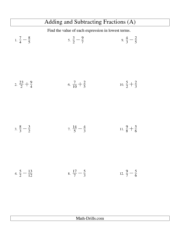 Adding And Subtracting Mixed Numbers Worksheets Pdf Common Core 