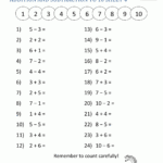 Adding And Subtracting Printable Worksheets