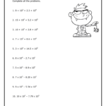 Adding And Subtracting Scientific Notation Worksheet With Answer Key