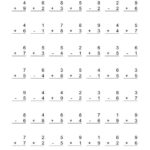 Adding And Subtracting Single Digit Numbers A