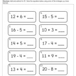 Adding And Subtracting To 20 Worksheet Have Fun Teaching