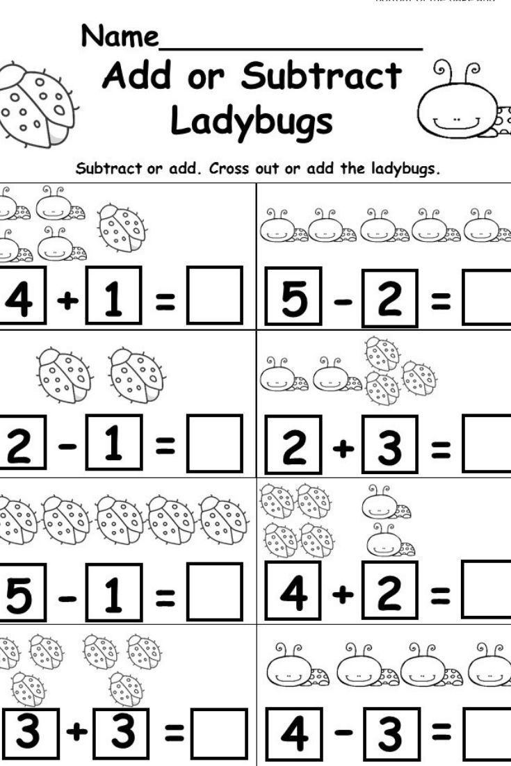 Adding And Subtracting Worksheets Kindergarten Worksheet For 