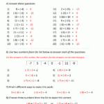 Adding Integers Worksheet Pdf