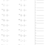 Adding Subtracting Fractions Worksheet With Answer Key Download