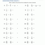 Adding Subtracting Fractions Worksheets