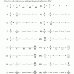 Adding Subtracting Fractions Worksheets